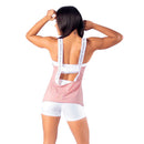 Camiseta Mujer Rosado Sin Manga + Peto blanco Durabody - Suples.cl