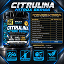 Información nutricional Citrulina Nitrox Series: 3000 mg de L-citrulina por porción