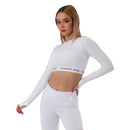 Crop Top DB White Long Sleeve Durabody - Suples.cl