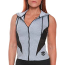 Hoodie Mujer Gris con Negro Black Skull - Suples.cl