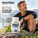 MultiTest Pro NutriVital | Wellness series para Hombres, con Ginseng, Fenogreco y Zinc