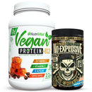 Pack Proteina Vegana Nutrivital con Vitamina B12 2.2 Lbs + Pre Workout N.O. Explosive 35 Serv Fast Nutrition - Suples.cl