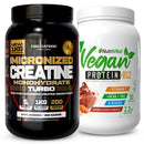 Pack Proteína Vegana Nutrivital con Vitaminas 2.2 Lbs + Creatina Turbo 1 Kg Fast Nutrition