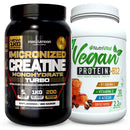 Pack Proteína Vegana Nutrivital con Vitaminas 2.2 Lbs + Creatina Turbo 1 Kg Fast Nutrition