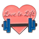 Pin corazón "LOVE TO LIFT" Jungle Fit - Suples.cl