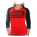 Polera Mujer BKF0102 Roja Black Skull - Suples.cl