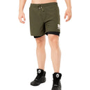 Short Dos Capas Hombre Verde Oscuro Durabody - Suples.cl
