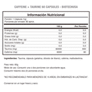 Caffeine + Taurine 60 Caps BiotechUSA