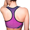 Top Sport Bra Durabody Black Magenta Active Wear - Suples.cl
